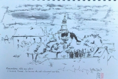 Moncontour. Croquis inachevé pour cause d'orage