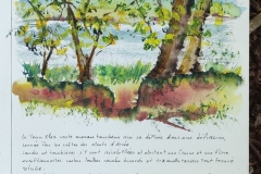 Au pays de l'Ankou, aquarelle sur Montval