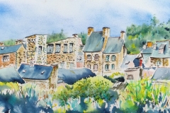 Chatelaudren, petite cité de caractère, Aquarelle sur papier Arches 01