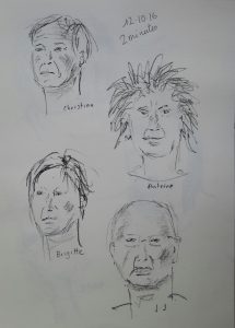 Portraits de Christian, Antoine, Brigitte et JJ